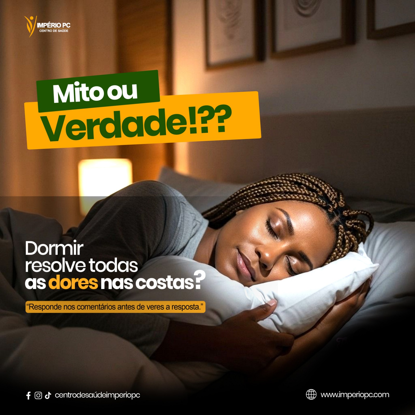 Mito ou verdade dormir resolve todo dor nas costas